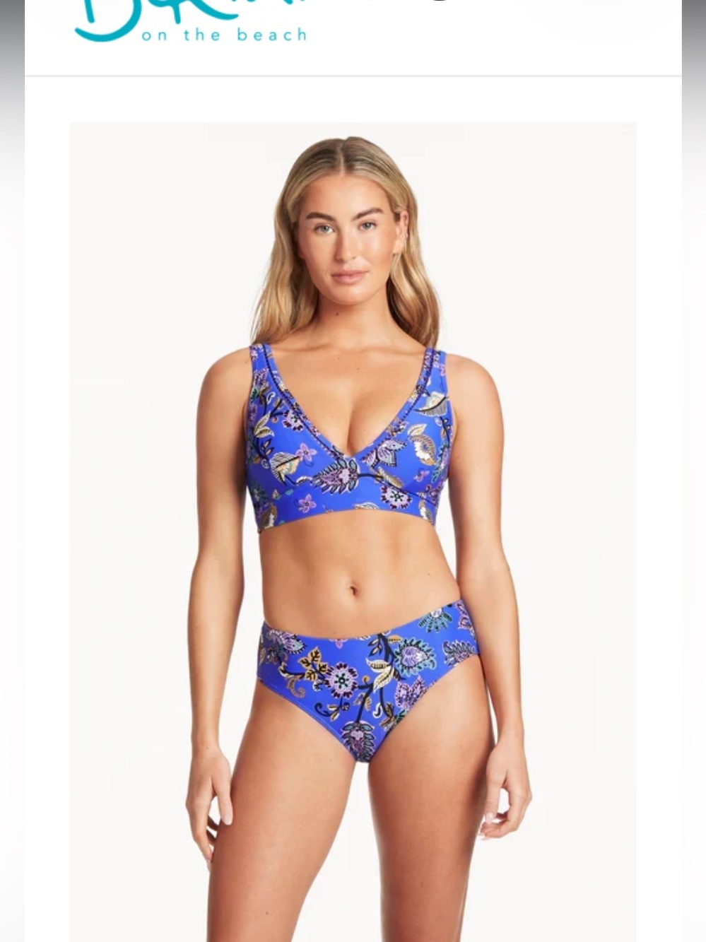 Nwt Sea Level
Carnivale Longline
Bikini top $100 floral fall beach cobalt blue